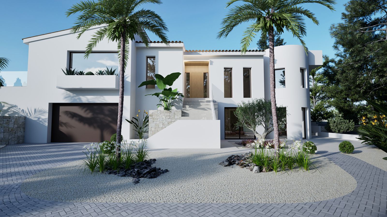 Elegant Modern Mediterranean Villa in Altea La Vella with Guest Apartment and Private Pool