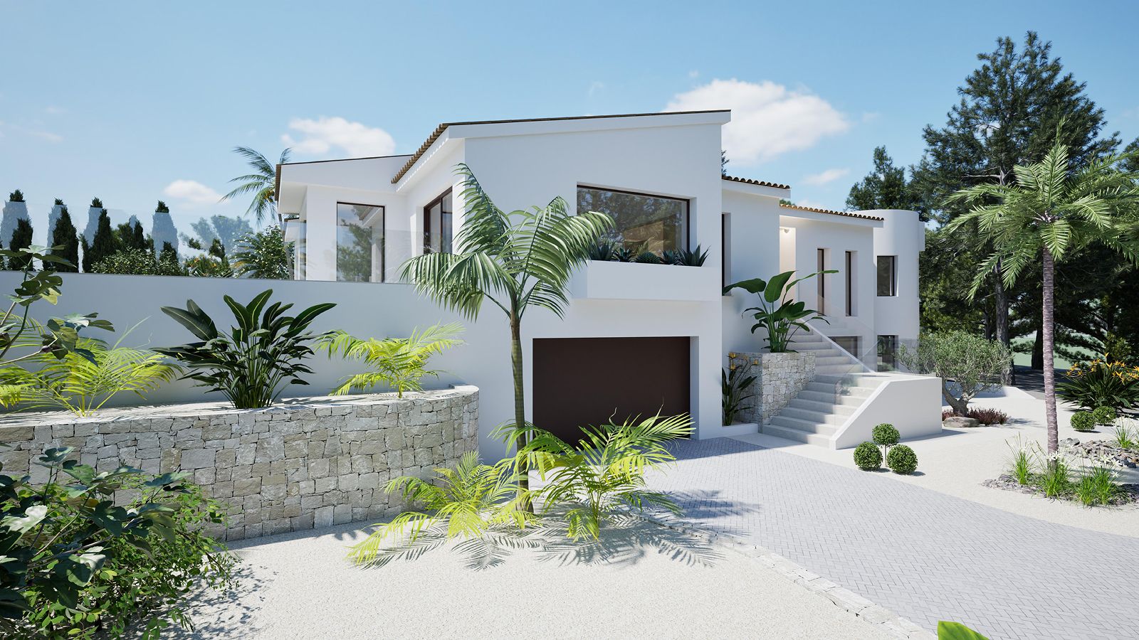Elegant Modern Mediterranean Villa in Altea La Vella with Guest Apartment and Private Pool