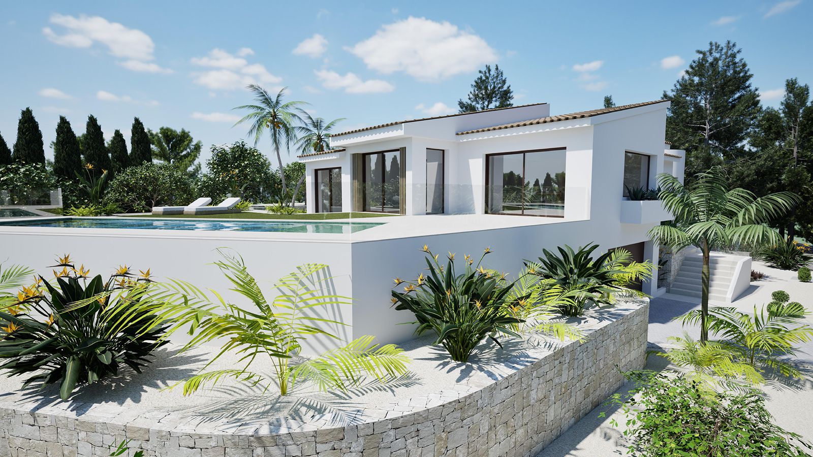 Elegant Modern Mediterranean Villa in Altea La Vella with Guest Apartment and Private Pool