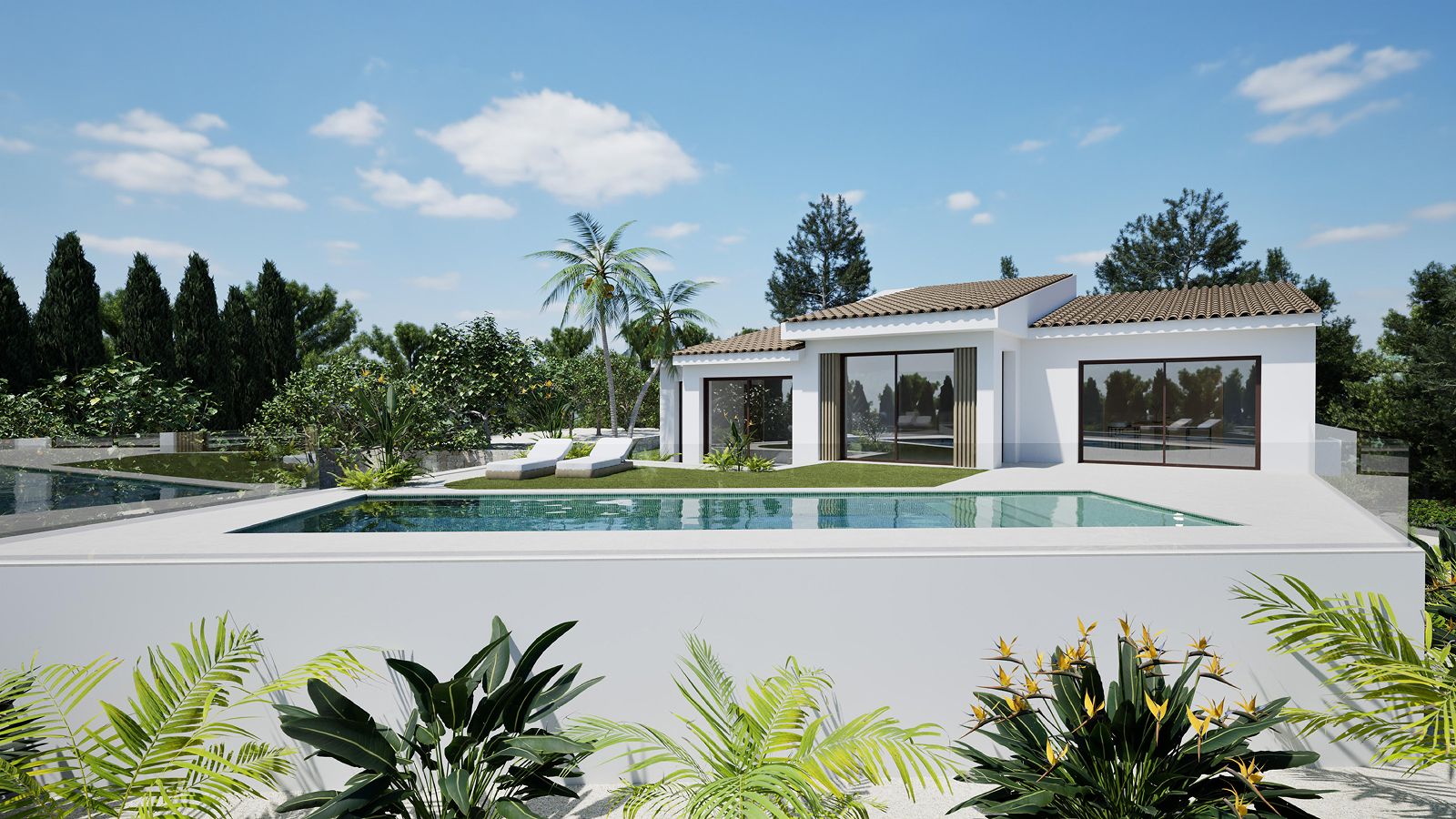Elegant Modern Mediterranean Villa in Altea La Vella with Guest Apartment and Private Pool