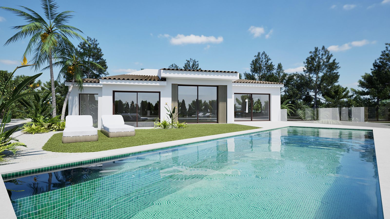 Elegant Modern Mediterranean Villa in Altea La Vella with Guest Apartment and Private Pool