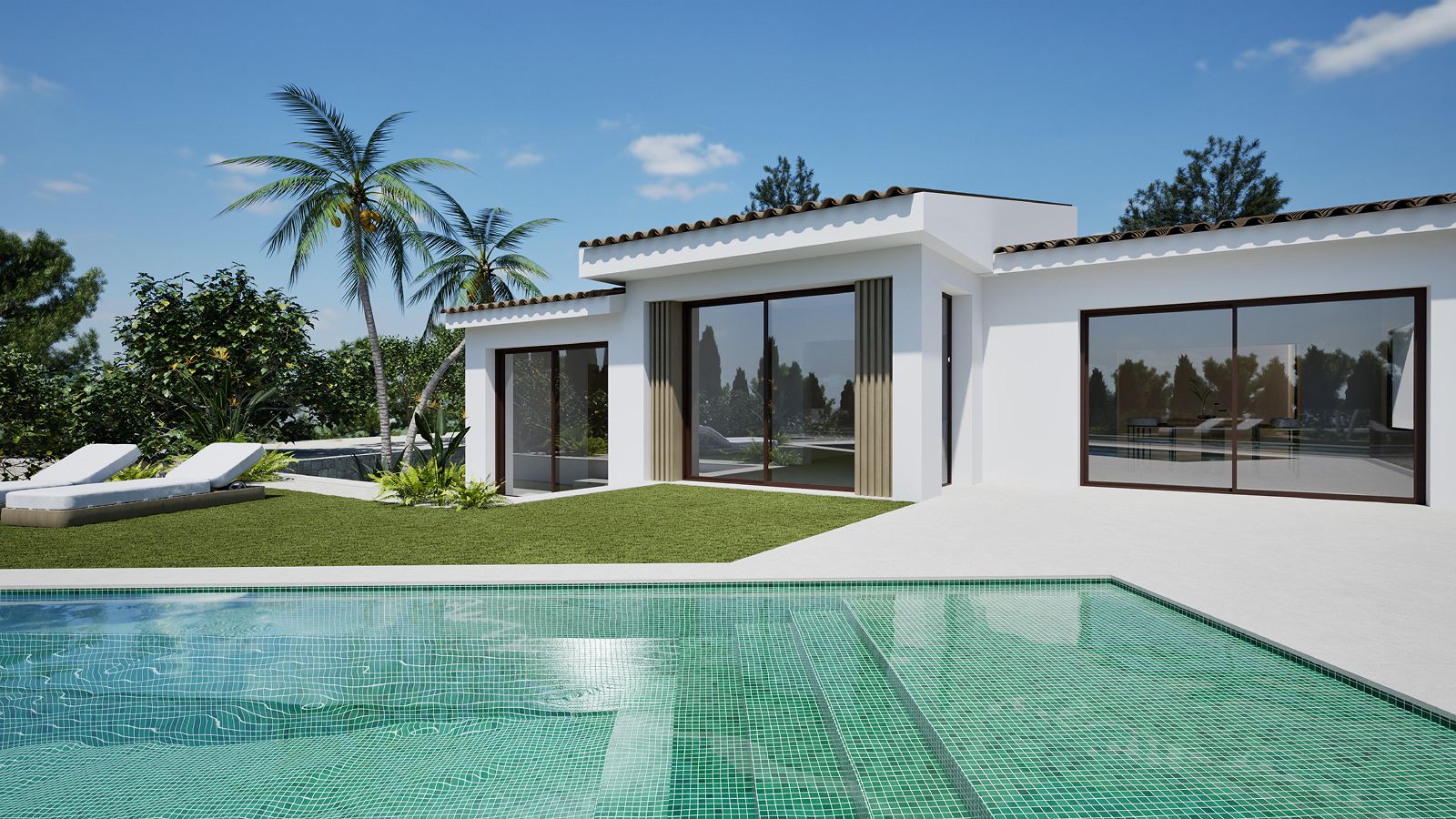 Elegant Modern Mediterranean Villa in Altea La Vella with Guest Apartment and Private Pool