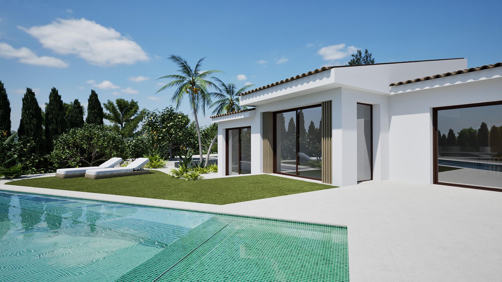 Elegant Modern Mediterranean Villa in Altea La Vella with Guest Apartment and Private Pool