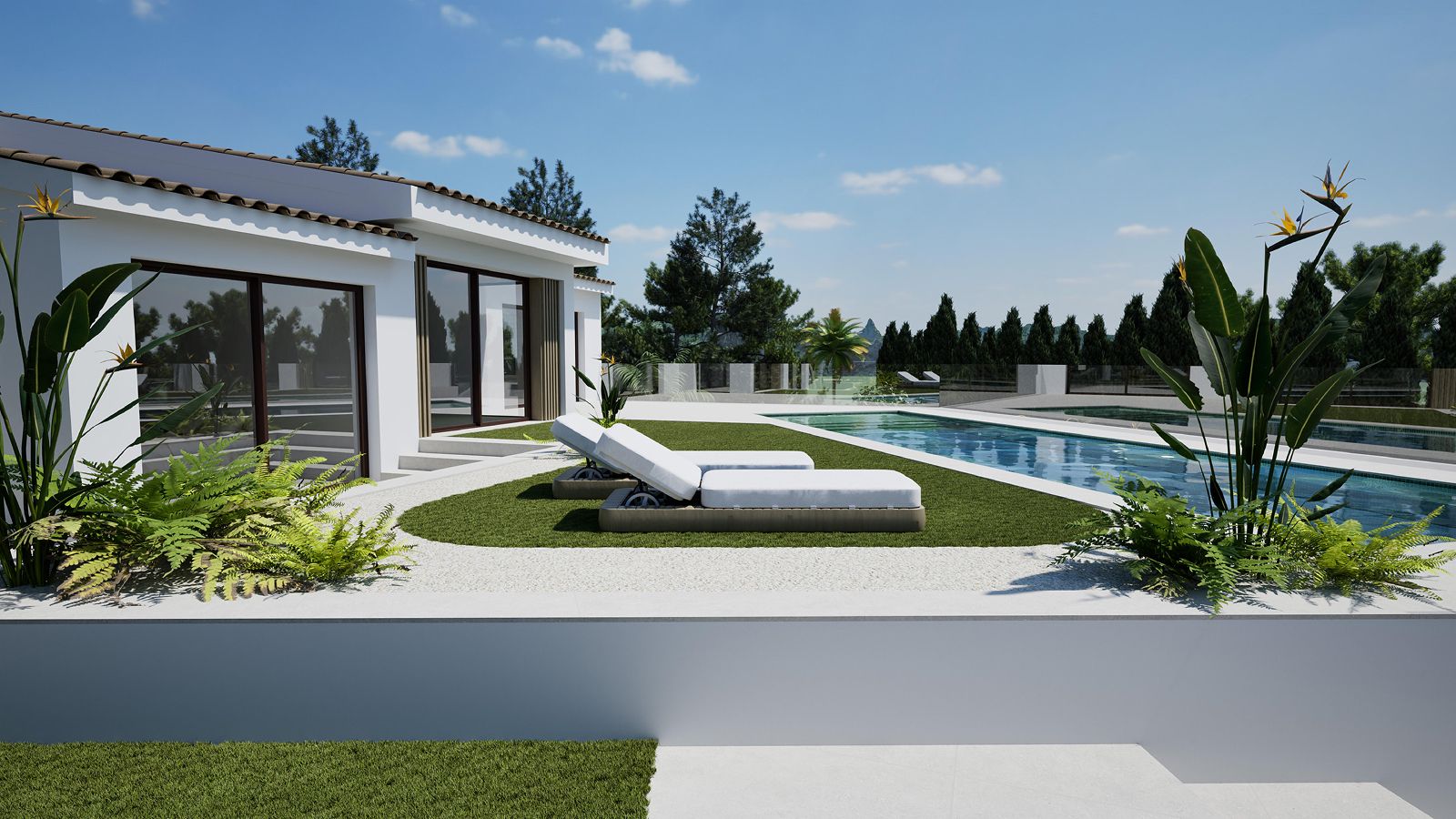 Elegant Modern Mediterranean Villa in Altea La Vella with Guest Apartment and Private Pool