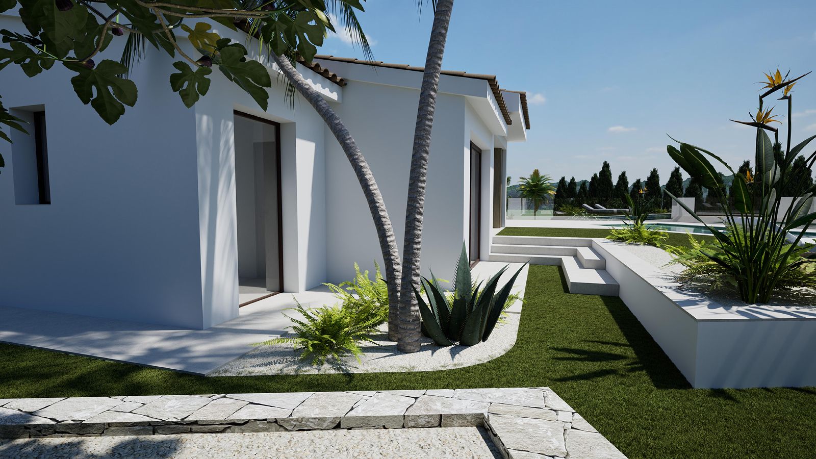 Elegant Modern Mediterranean Villa in Altea La Vella with Guest Apartment and Private Pool
