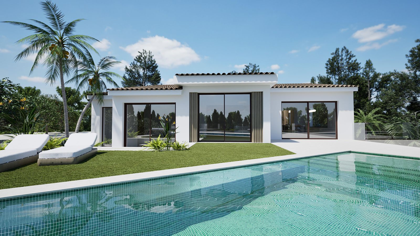 Elegant Modern Mediterranean Villa in Altea La Vella with Guest Apartment and Private Pool