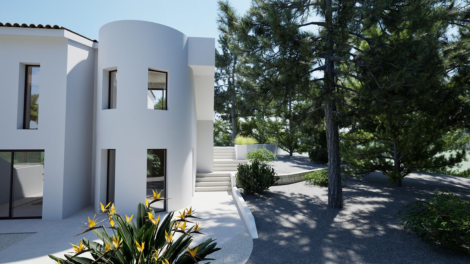 Elegant Modern Mediterranean Villa in Altea La Vella with Guest Apartment and Private Pool