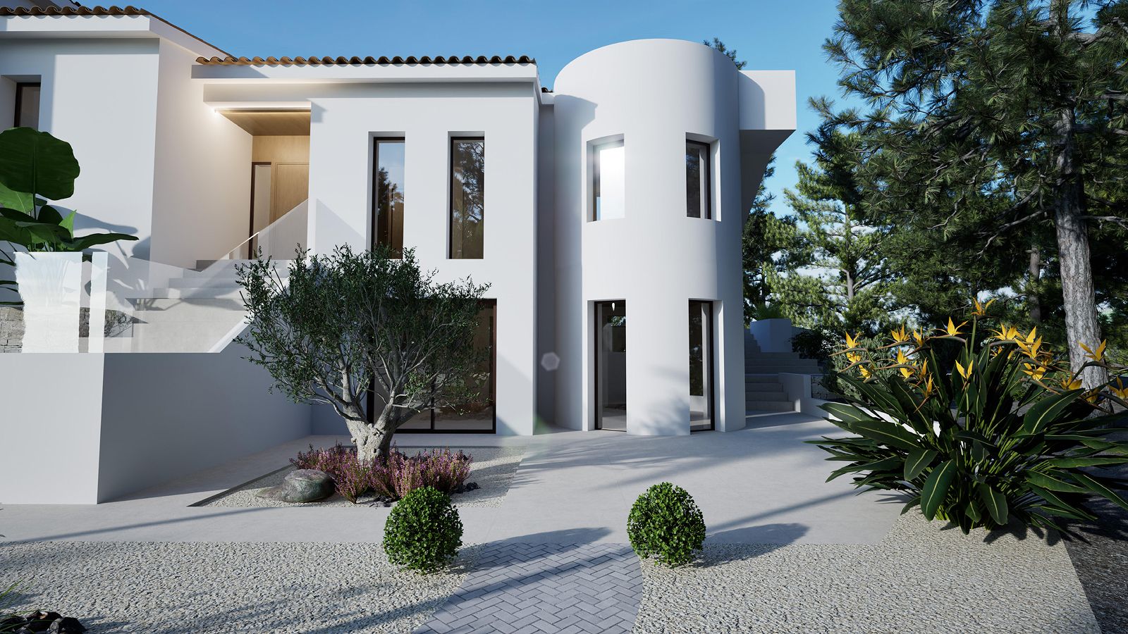 Elegant Modern Mediterranean Villa in Altea La Vella with Guest Apartment and Private Pool