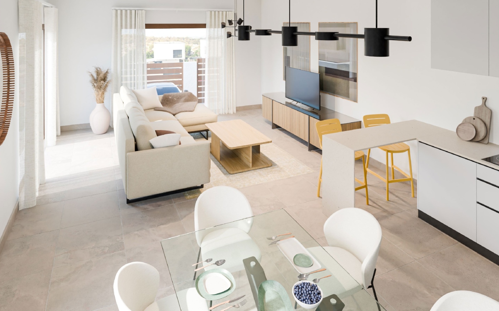 New 3-Bedroom Villas with Sea and Mountain Views in an Elevated Finestrat Setting