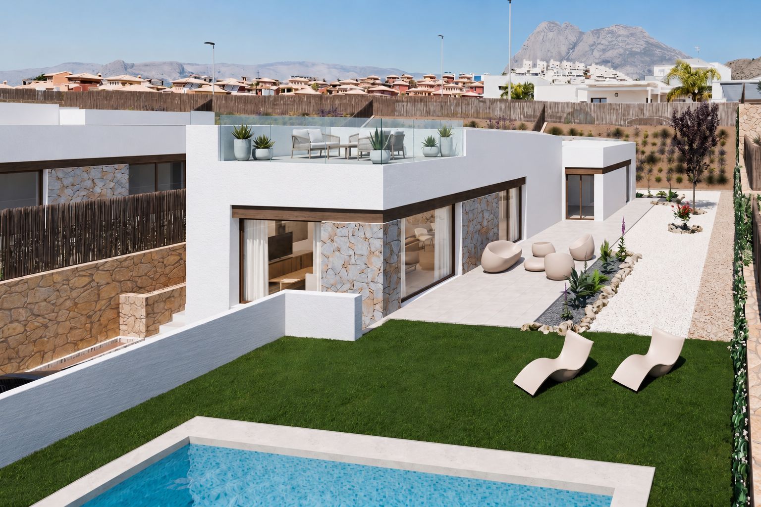 New 3-Bedroom Villas with Sea and Mountain Views in an Elevated Finestrat Setting