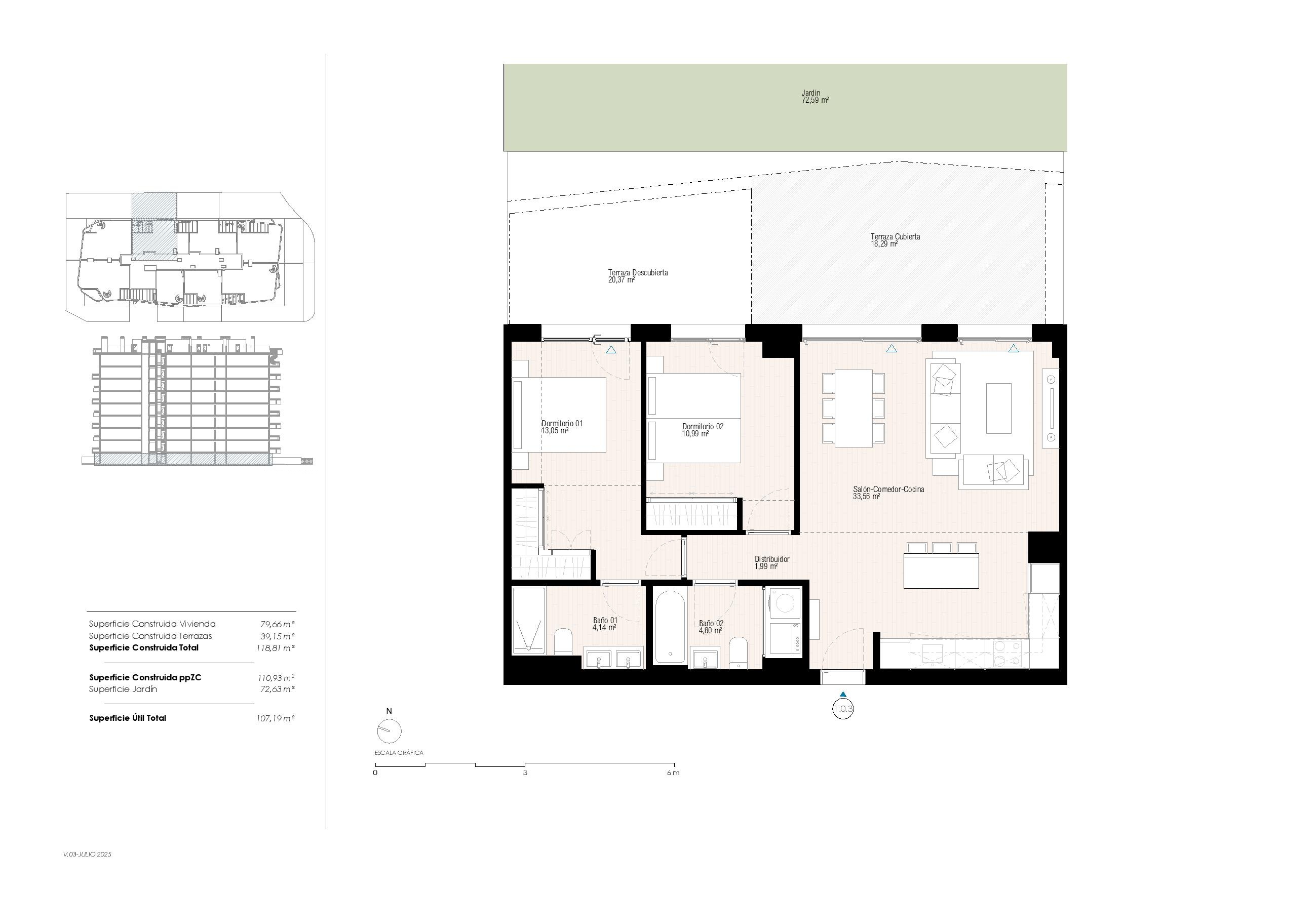 Exclusive new build apartments with two, bedrooms just minutes' walk from Playa del Torres.