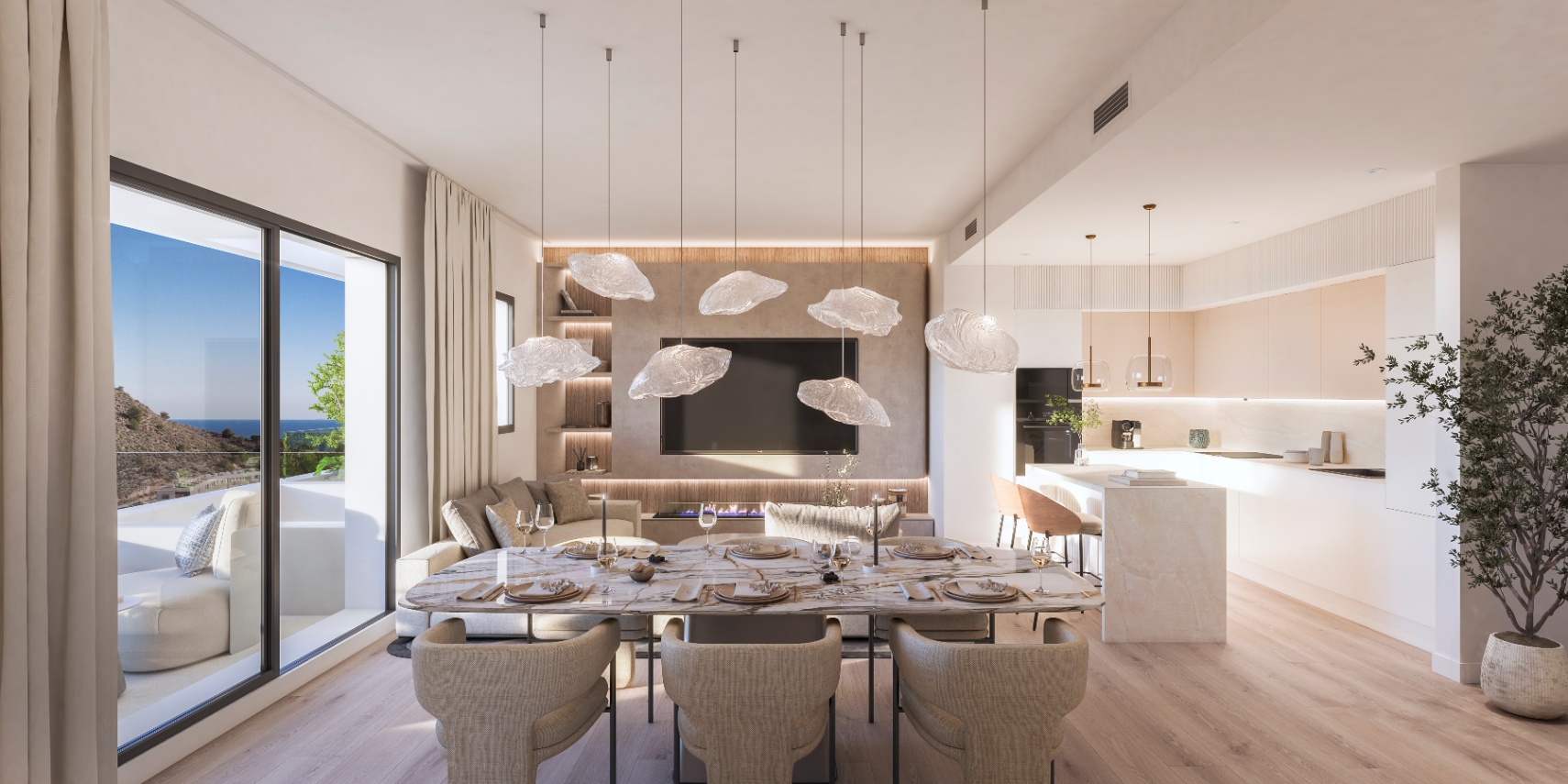 Spacious living with three bedrooms just minutes from Playa del Torres.