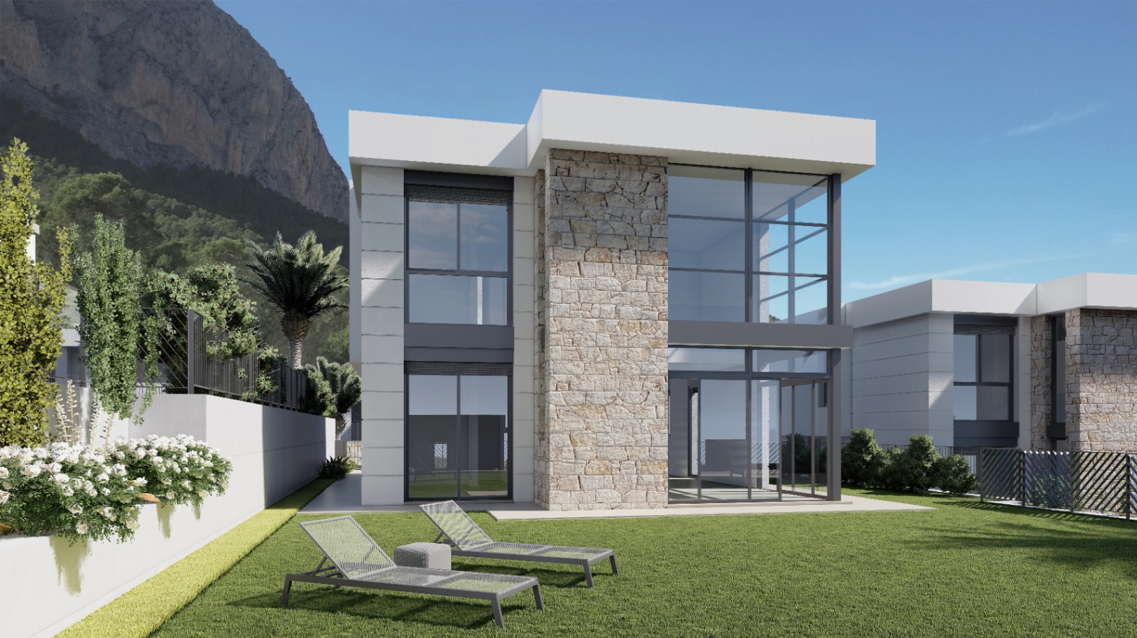 Modern villa with four bedrooms and private pool in Polop