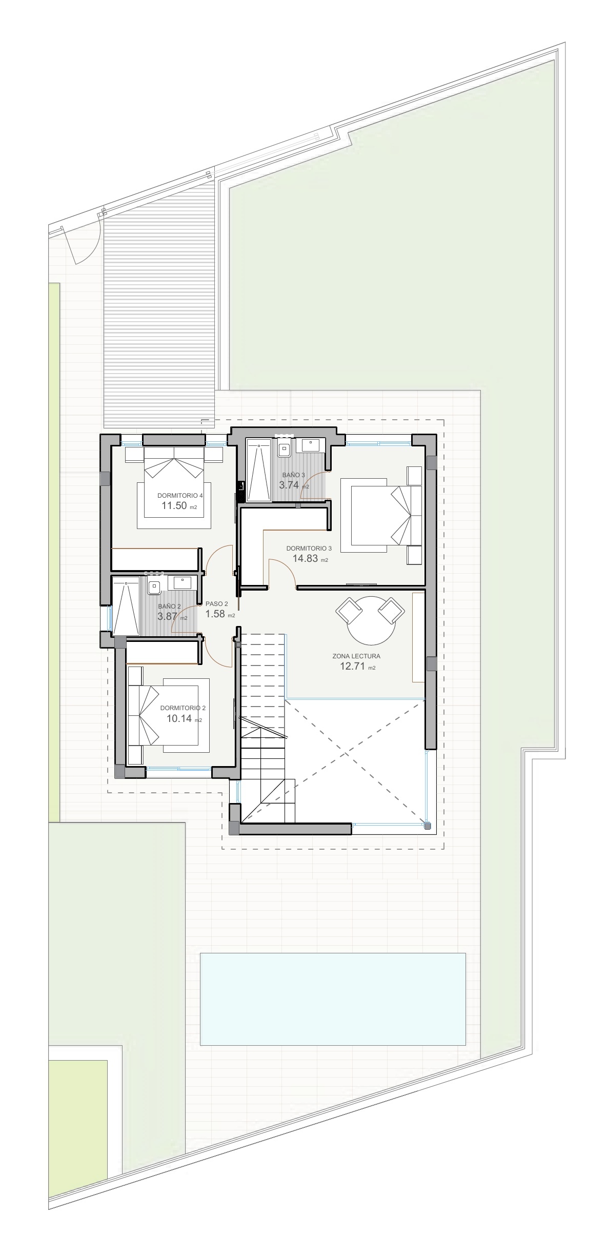 Modern villa with four bedrooms and private pool in Polop