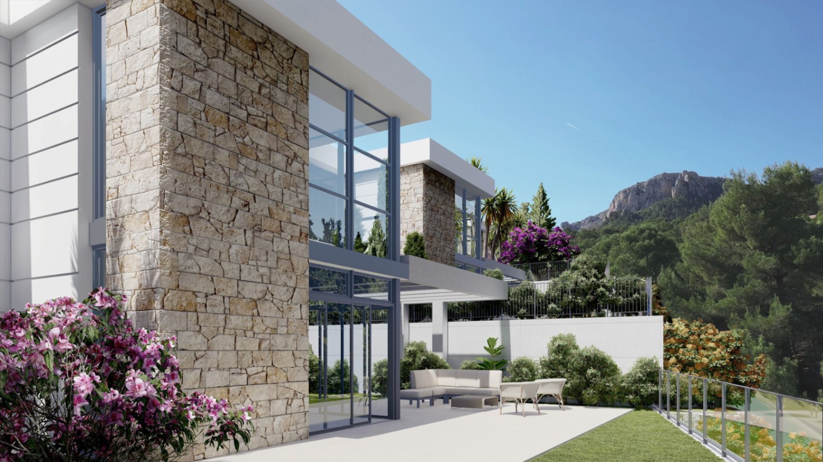 Modern villa with three bedrooms and additional living space in Polop