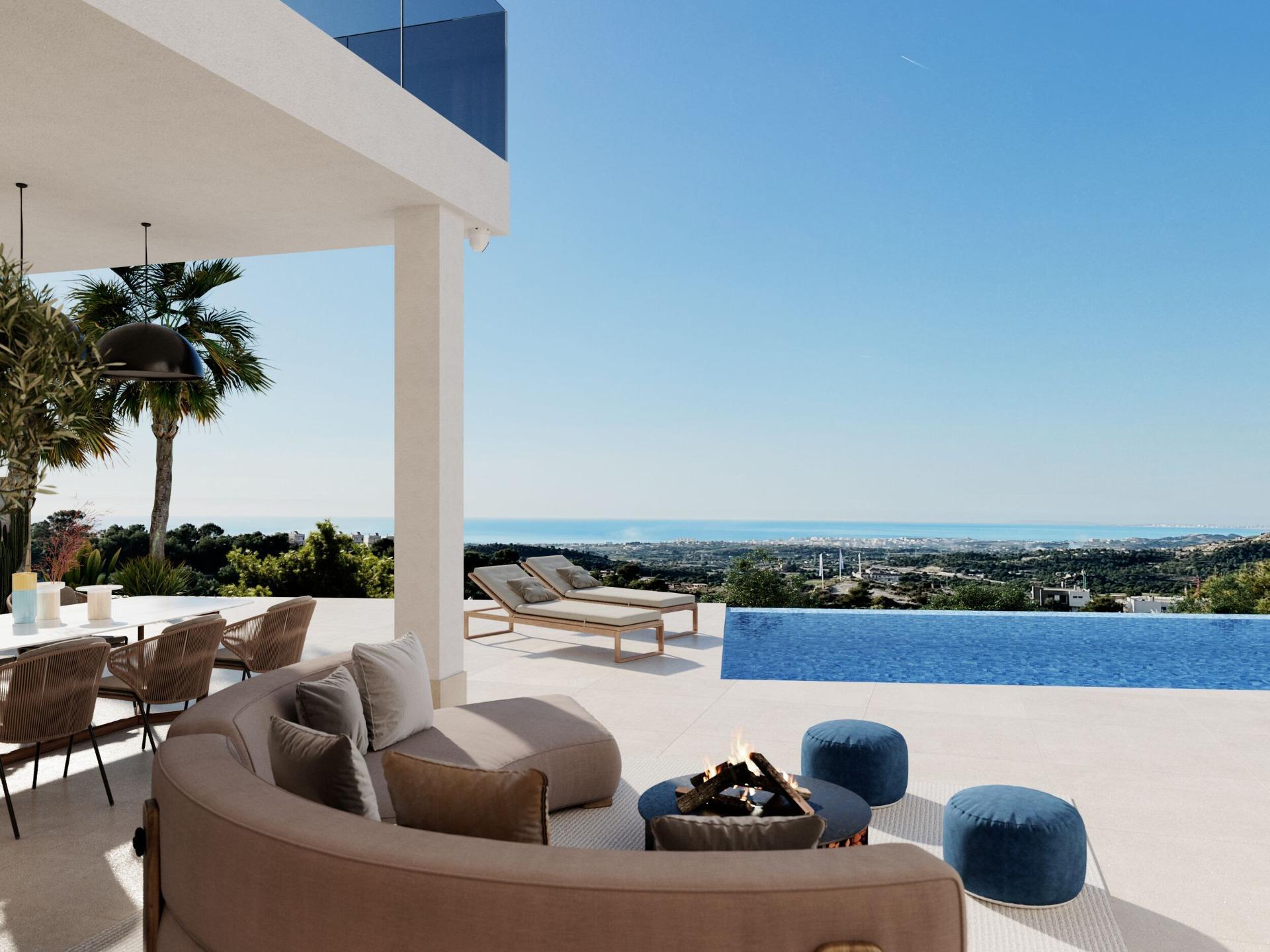 Spectacular contemporary style villa with wonderful sea views